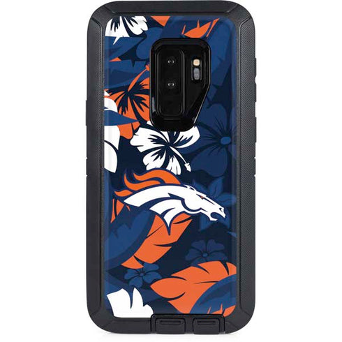 NFL Denver Broncos Tropical Print Otterbox Defender Galaxy Skin